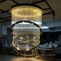 Hotel Lobby Decorative Hanging Fiber Large Round Pendant Lamp